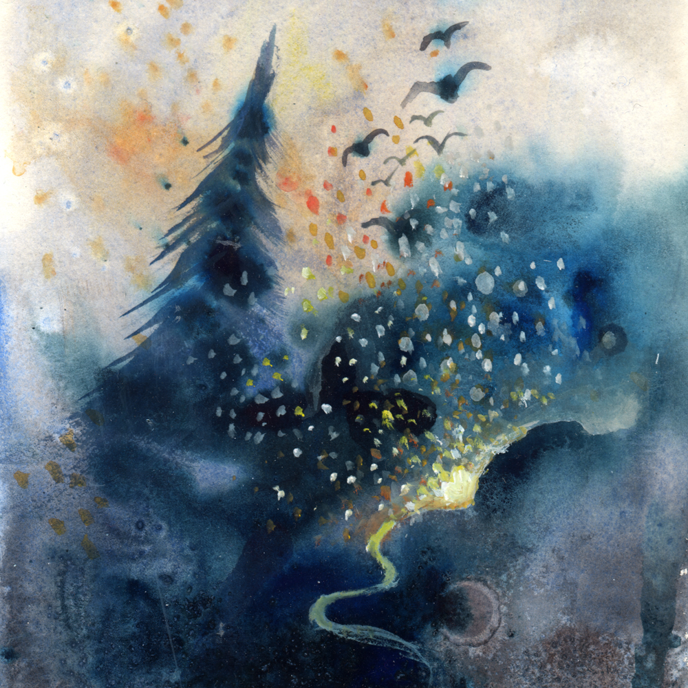 Wonder Enchanted Forest Watercolor Painting