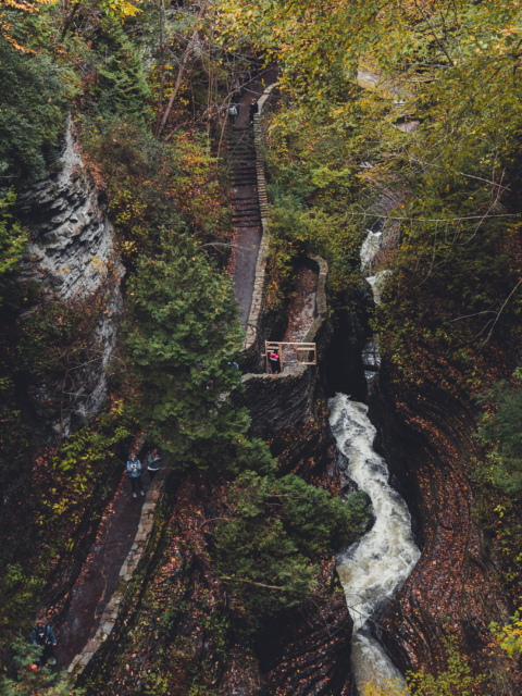Waterfall in Finger Lakes Region by Amy T. Won